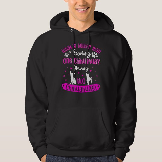 Funny Chihuahua Hund Idea Hoodie (Framsida)
