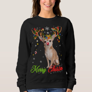 Funny Chihuahua Hund med Antlers God jul T T Shirt