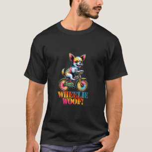 Funny Chihuahua Hund Riding Bicycle Puppy Älskare  T Shirt