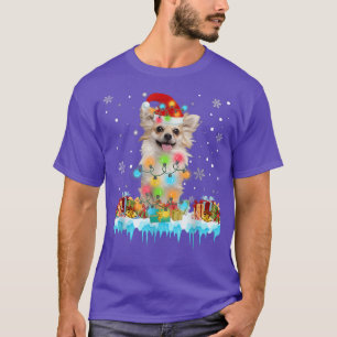Funny Chihuahua Hund Träd jul Ljus Julafton Paj T Shirt