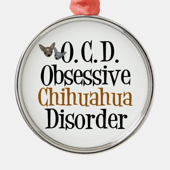 Funny Chihuahua Julgransprydnad Metall (Framsidan)