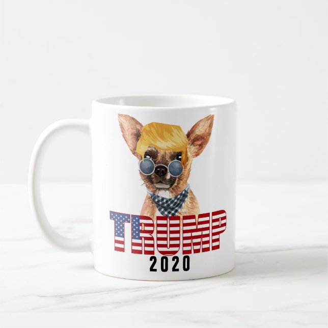 Funny Chihuahua med trumhinne Kaffemugg (Vänster)