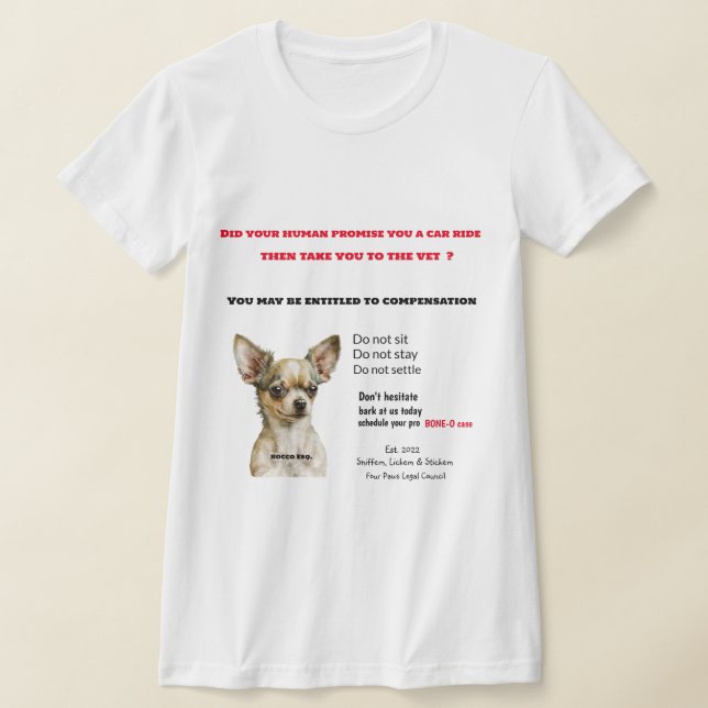 Funny Chihuahua T Shirt (Laydown)
