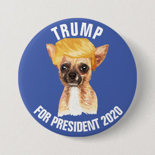 Funny Chihuahua Trump Kampanj Knapp