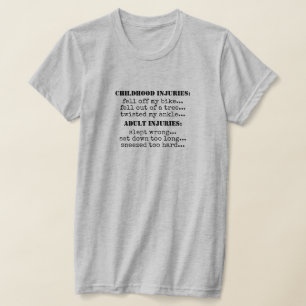 Funny Child Vs Adulthood Typography Quote T Shirt