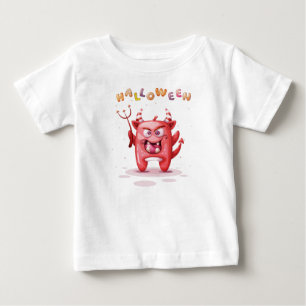 Funny Childisk Halloween Djävulen Småbarn T Shirt