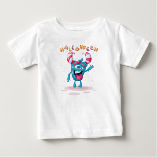 Funny Childisk Halloween Monster Småbarn T Shirt