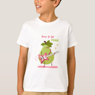 Funny children's illustration of a rock pear t shirt