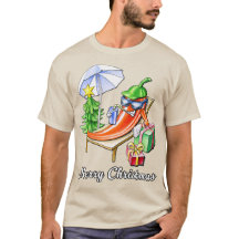 Funny Chili God jul under parasol och Julafton