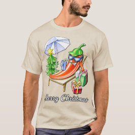 Funny Chili God jul under parasol och Julafton T Shirt