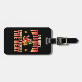 Funny Chili Loving Firefighter söker värmen Bagagebricka