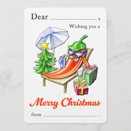 Funny Chili Merry Christmas Fill-in By Hand Cute Inbjudningar