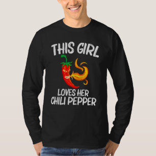Funny Chili Pepper for Girls Kids Red Spicy Flamin T Shirt