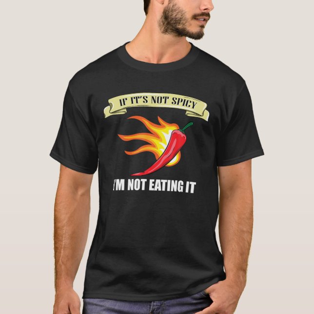 Funny Chili Pepper Gift Manar Women Hett Spicy Foo T Shirt (Framsida)