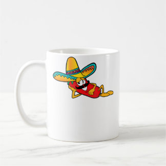 Funny Chili Vibes Pepper With Sombrero Moustache M Kaffemugg