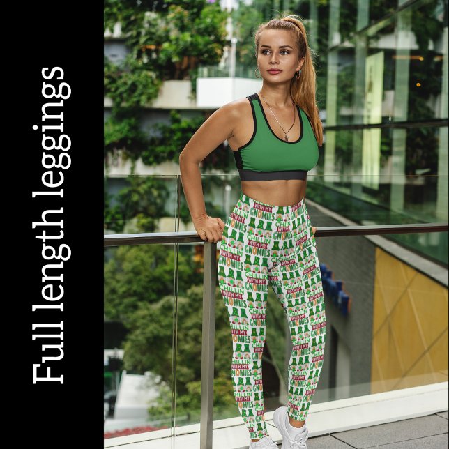 Funny Chillin med Gnomies St patricks day Leggings (Funny Chillin with Gnomies St Patrick's Day Leggings)