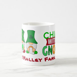 Funny Chillin med min Gnomies St patricks day Kaffemugg
