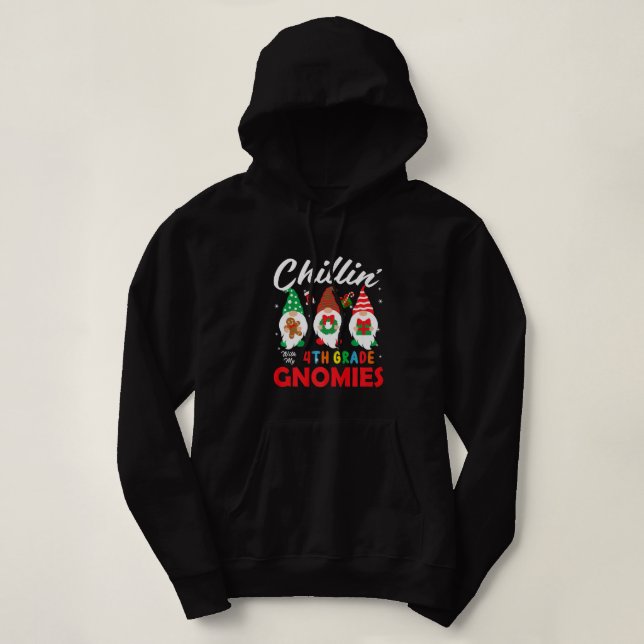 Funny Chillin' With My 4th Grade Gnomies Teachers  T Shirt (Design framsida)
