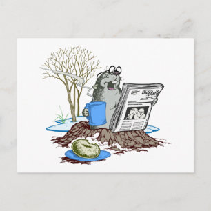 Funny Chillin'Out Groundhog Vykort