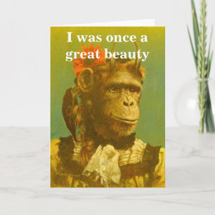 Funny Chimp Hälsning-kort Kort