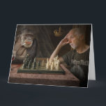 FUNNY CHIMPANZEE FRIEND BIRTHDAY CARD FÖR HIM KORT<br><div class="desc">LÅT BRA TIMES ROLL. GRATTIS PÅ FÖDELSEDAGEN-kort.</div>