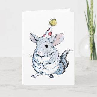 Funny Chinchilla Birthday-kort Kort