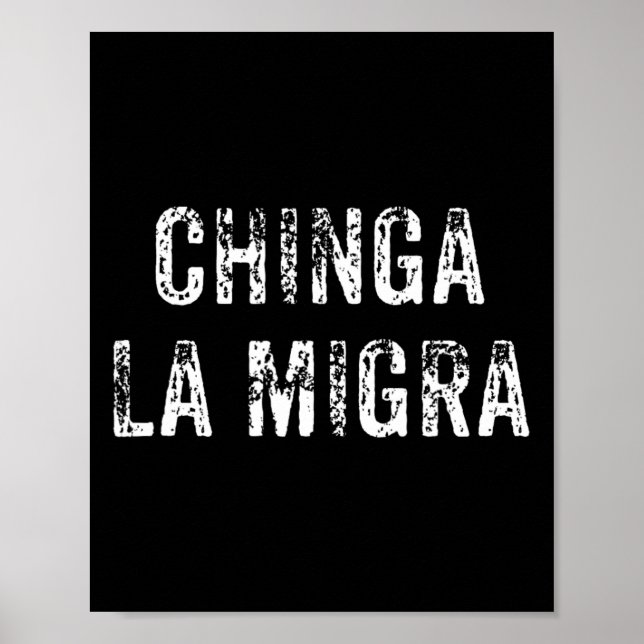 Funny Chinga La Migra Mexican Gräns Patrol Resiste Poster (Framsidan)