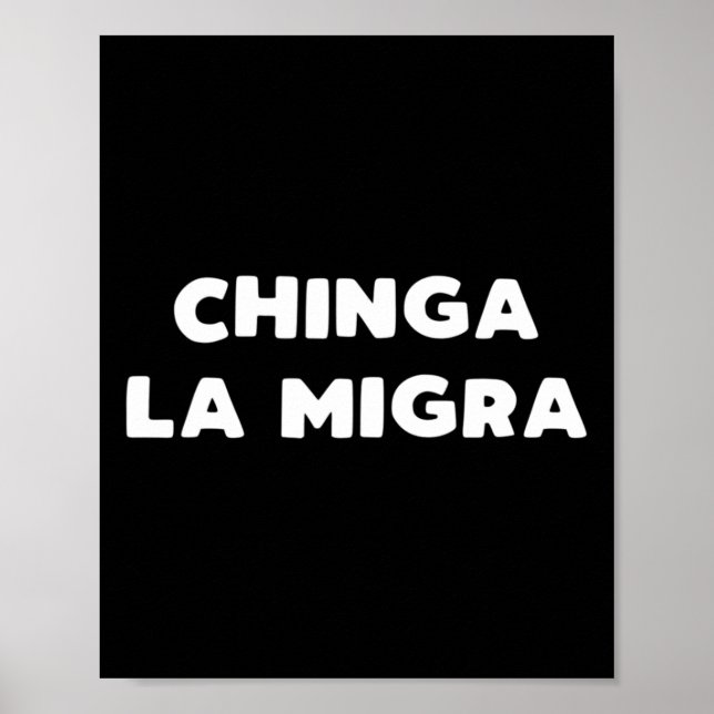 Funny Chinga La Migra Mexican Gräns Patrol Resiste Poster (Framsidan)