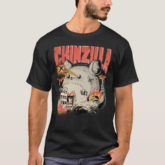  Funny CHINZILLA Cool Gift For Chinchilla Owners T Shirt (Framsida)