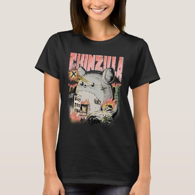Funny Chinzilla Funny Chinchilla for Chinchilla Ho T Shirt (Framsida)