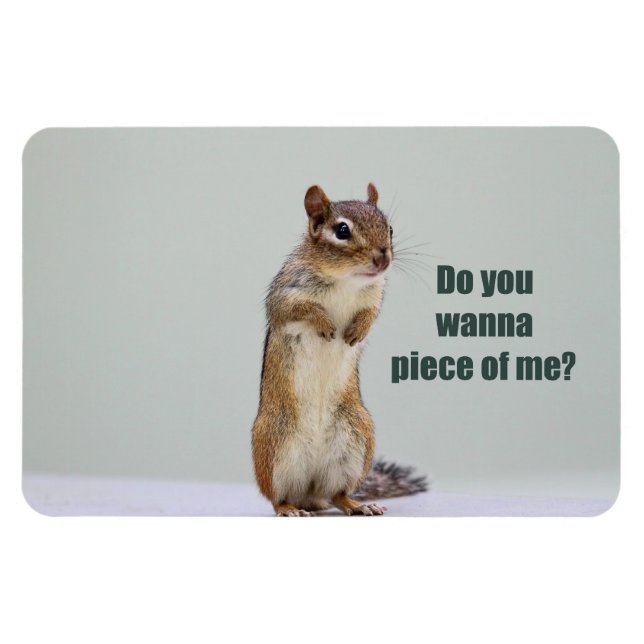 Funny Chipmunk Bild Magnet (Horisontell)