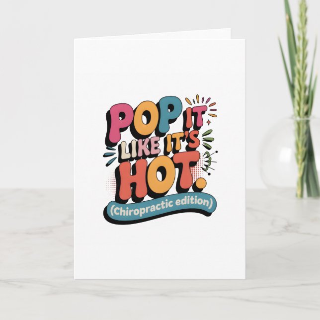 Funny Chiropractic Quote for Spine Health Lovers Kort (Framsida)