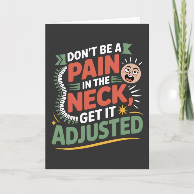 Funny Chiropractic Spine Care Quote Kort (Framsida)