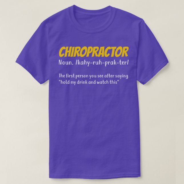 Funny Chiropractor Chiropraktic Gift T Shirt (Design framsida)