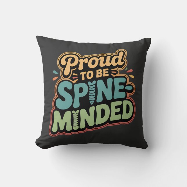 Funny Chiropractor Gift Spine Health Quote Kudde (Framsida)