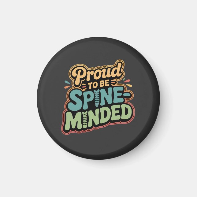 Funny Chiropractor Gift Spine Health Quote Magnet (Framsidan)
