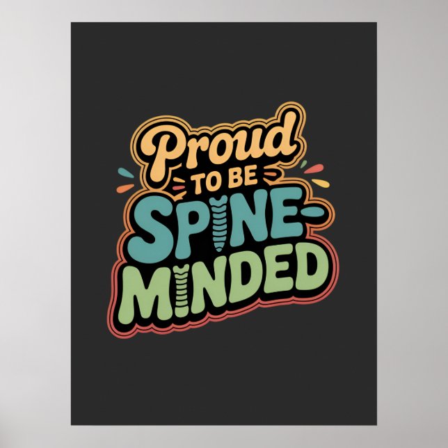 Funny Chiropractor Gift Spine Health Quote Poster (Framsidan)