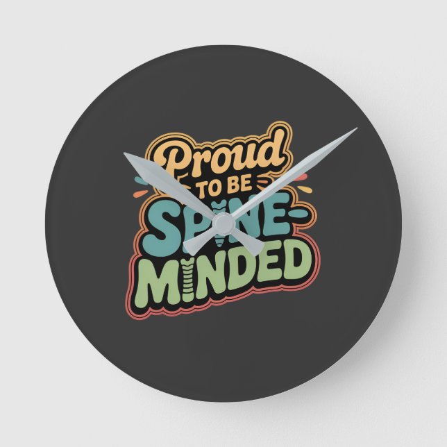 Funny Chiropractor Gift Spine Health Quote Rund Klocka (Framsida)