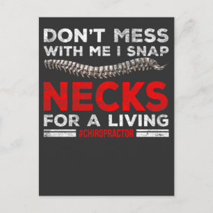 Funny Chiropractor Quote Chiropraktic Break Bones Vykort