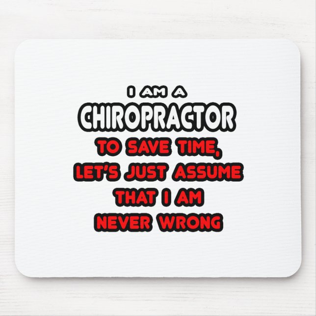 Funny Chiropractor T-Shirts och Gifts Musmatta (Framsidan)