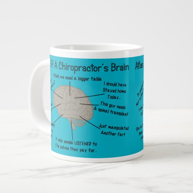 Funny Chiropractor's Brain Mugg Blue Jumbo Mugg (Framsida vänster)