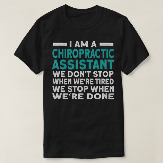 Funny Chiropraktic Assistant T Shirt (Design framsida)