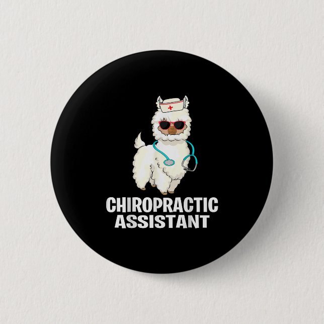 Funny Chiropraktic Care Istant Llama Chiropractor Knapp (Framsida)