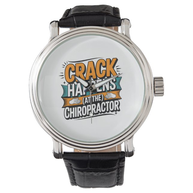 Funny Chiropraktic Quote Spine Crack Humor Armbandsur (Framsida)
