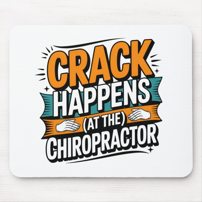 Funny Chiropraktic Quote Spine Crack Humor Musmatta (Framsidan)