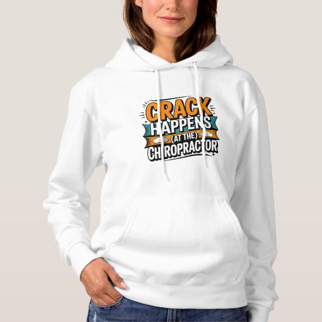 Funny Chiropraktic Quote Spine Crack Humor T Shirt (Framsida)