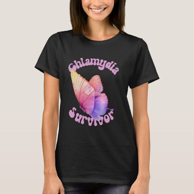 Funny Chlamydia Survivor Graphic Meme T Shirt (Framsida)