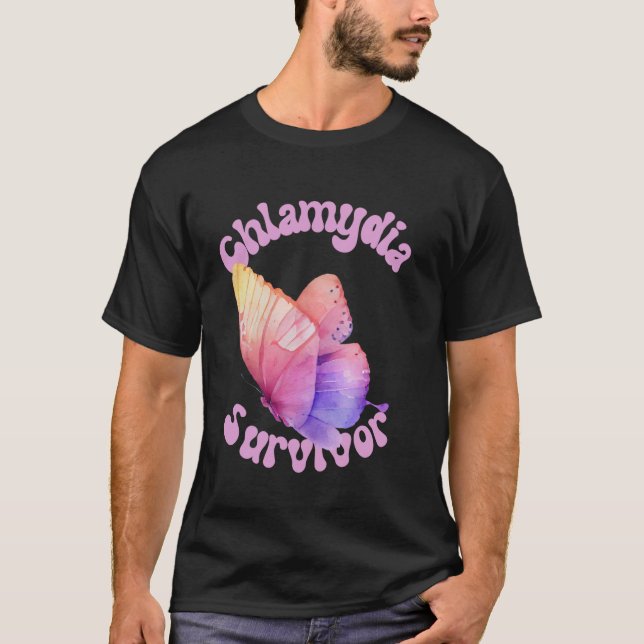 Funny Chlamydia Survivor Graphic Meme T Shirt (Framsida)