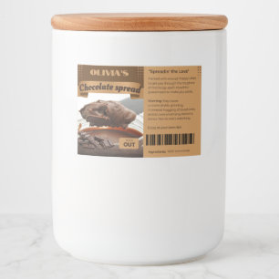 FUNNY Chocoholics Named Chocolate Spread Labels Mat Etiketter