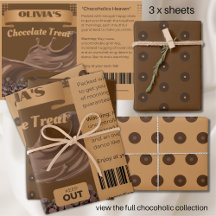 FUNNY Chocoholics Named Chocolate Treats Tiled